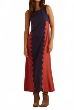 NEW SUNDAYUP velma color block maxi dress in navy/red